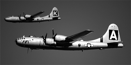 B-29s dropping food and medical supplies