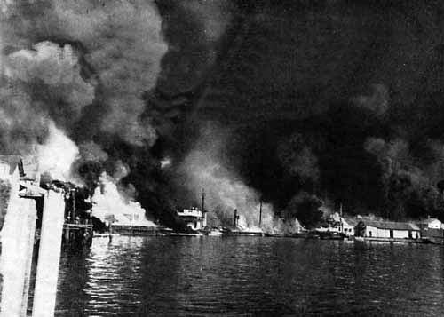 Dante's Inferno - the total destruction of Cavite Navy Yard by Japanese bombers in December 10, 1941